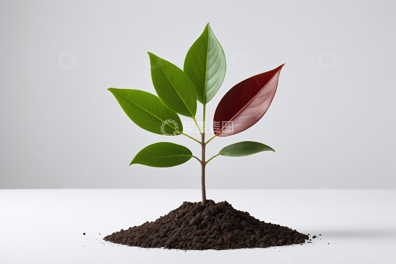 高清大图下载【趣麦麦图】盆栽幼苗绿植特写