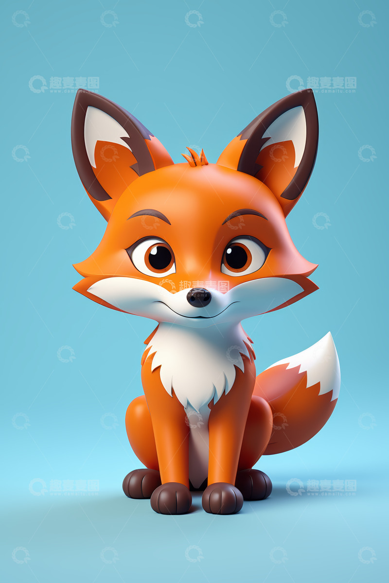 高清大图下载【趣麦麦图】可爱卡通狐狸形象