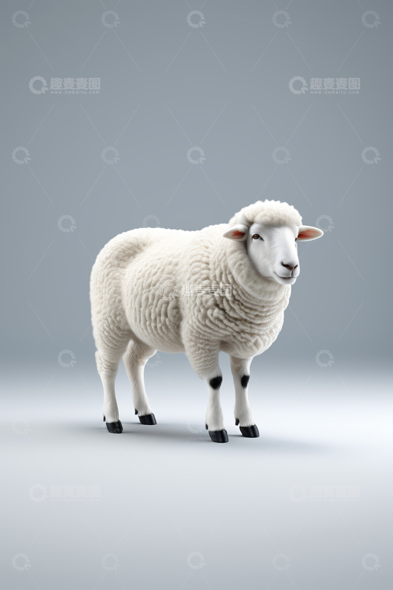 高清大图下载【趣麦麦图】站立的绵羊素材