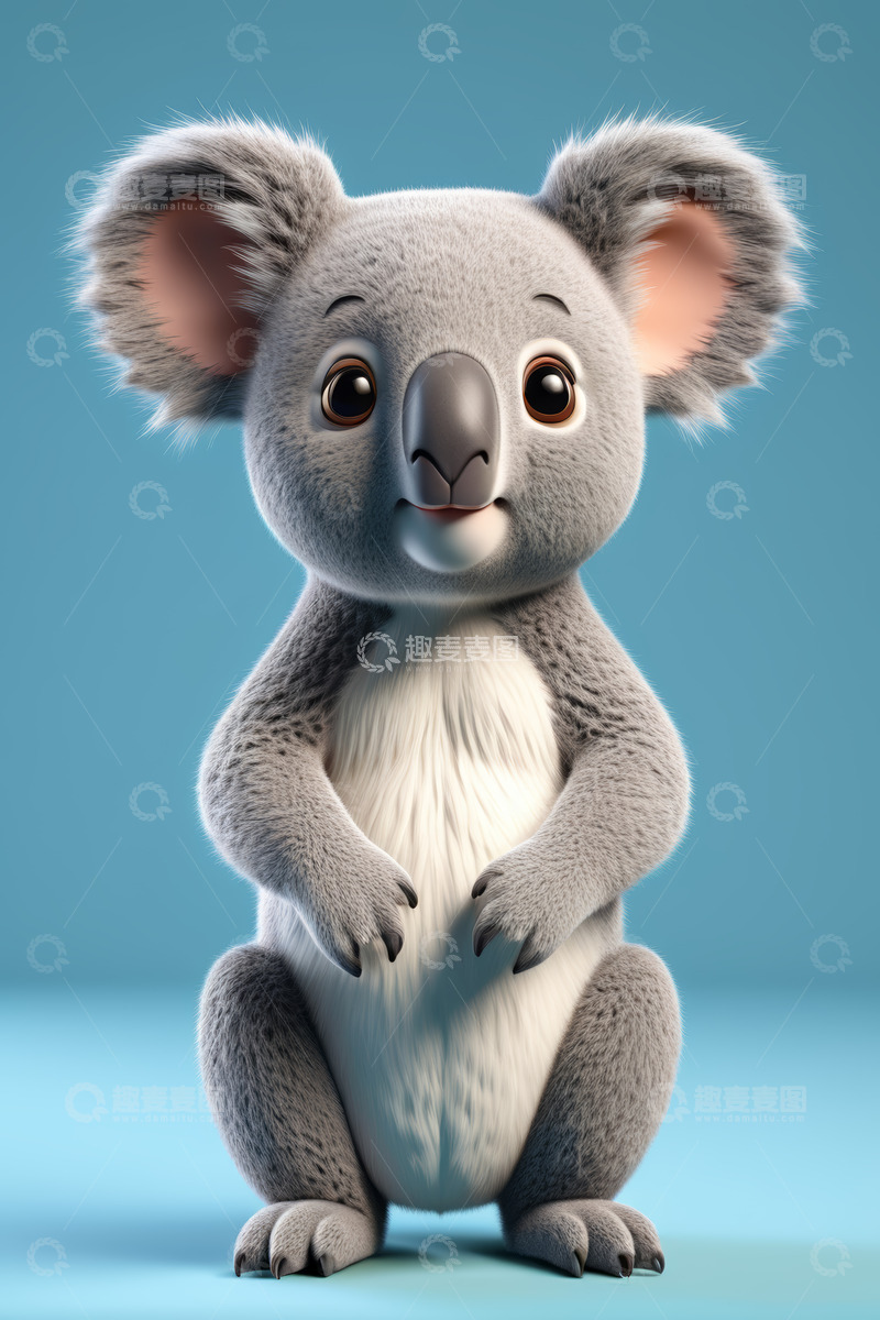 高清大图下载【趣麦麦图】可爱卡通考拉形象