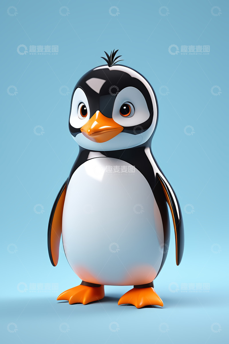高清大图下载【趣麦麦图】卡通企鹅形象素材