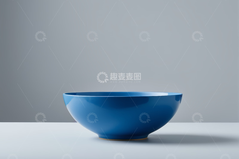 高清大图下载【趣麦麦图】蓝色碗特写