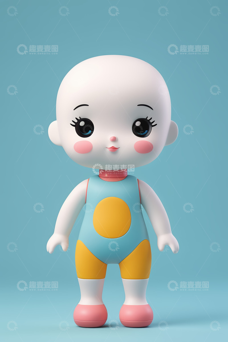 高清大图下载【趣麦麦图】可爱卡通角色儿童玩偶形象