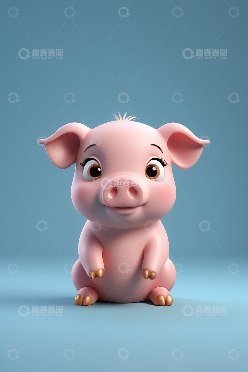 高清大图下载【趣麦麦图】可爱卡通小猪形象素材