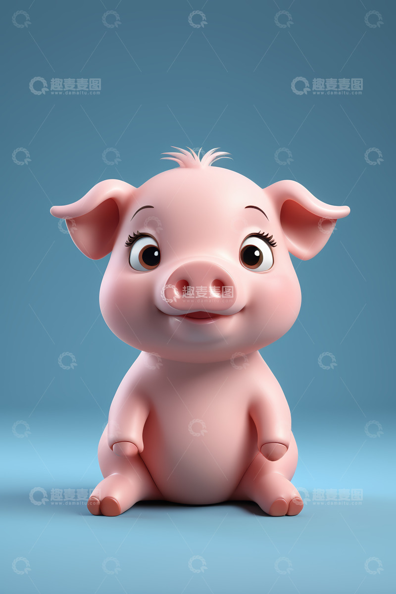 高清大图下载【趣麦麦图】可爱卡通小猪形象