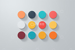 彩色圆形图案现代背景素材