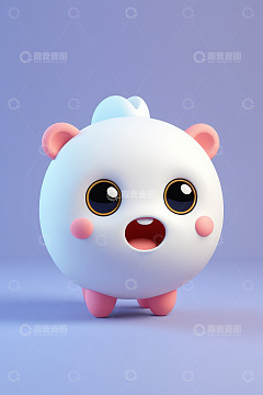 可爱卡通动物3D形象