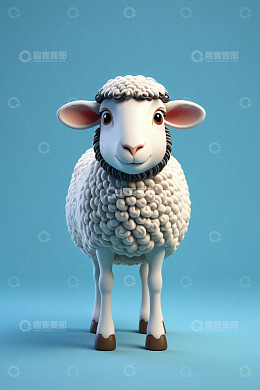 卡通绵羊3D形象