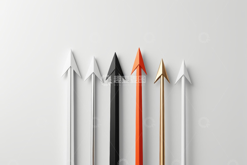 高清大图下载【趣麦麦图】多色箭头排列素材