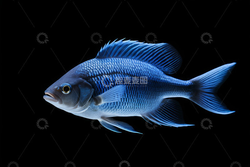 高清大图下载【趣麦麦图】蓝色鱼类特写素材