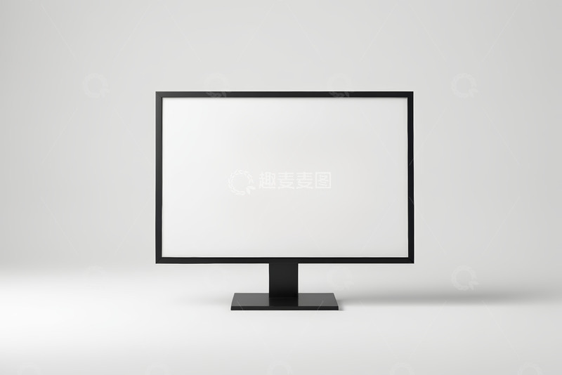 高清大图下载【趣麦麦图】黑色电脑显示器展示画面