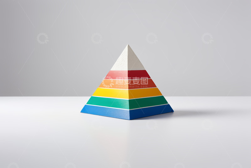 高清大图下载【趣麦麦图】彩色分层金字塔模型素材