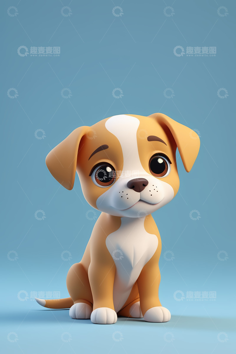 高清大图下载【趣麦麦图】可爱卡通小狗形象