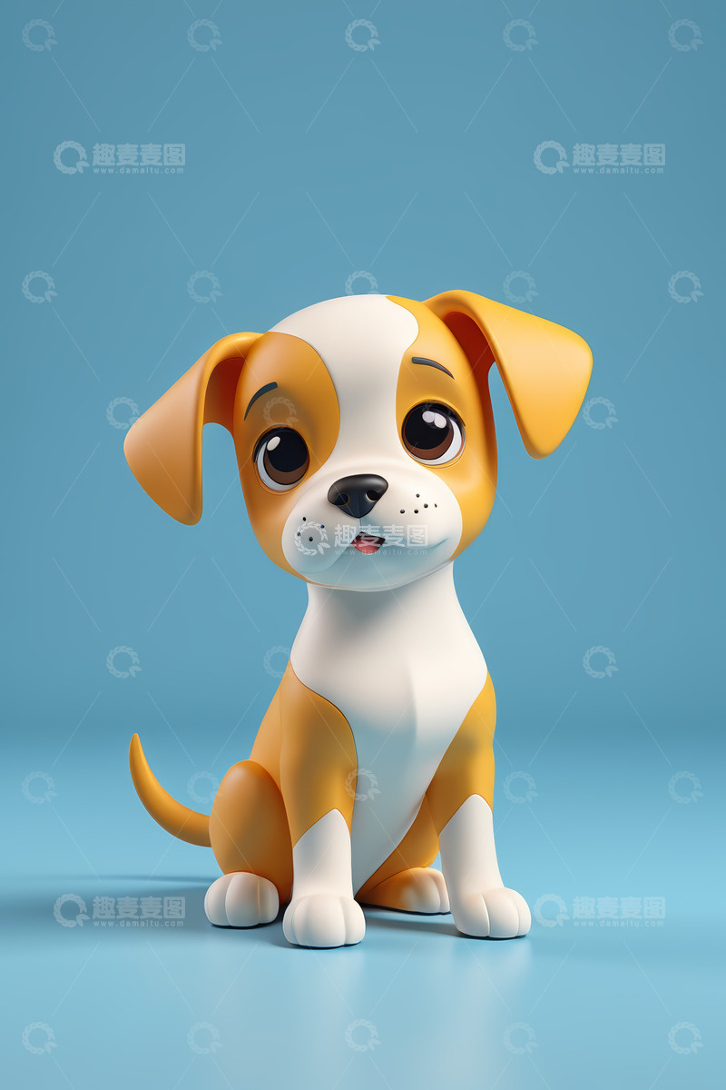 高清大图下载【趣麦麦图】可爱卡通小狗形象素材