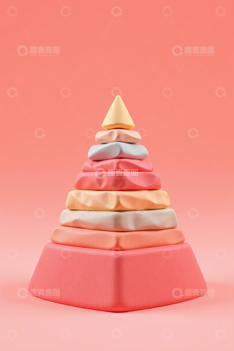 高清大图下载【趣麦麦图】彩色积木堆叠造型