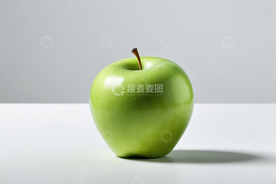 青苹果静物特写