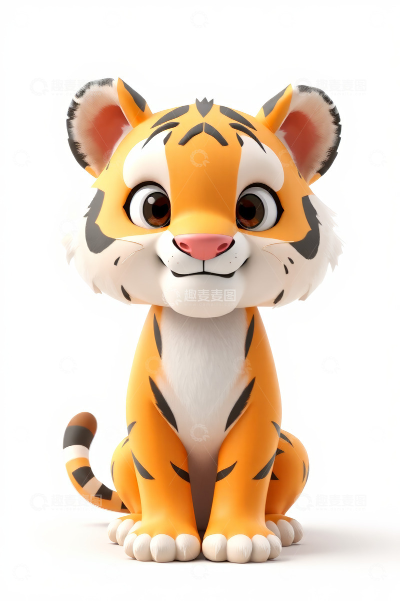 高清大图下载【趣麦麦图】可爱卡通老虎形象素材