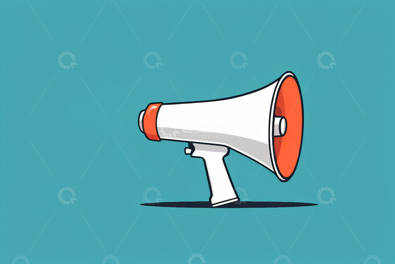 高清大图下载【趣麦麦图】卡通风格扩音器插图