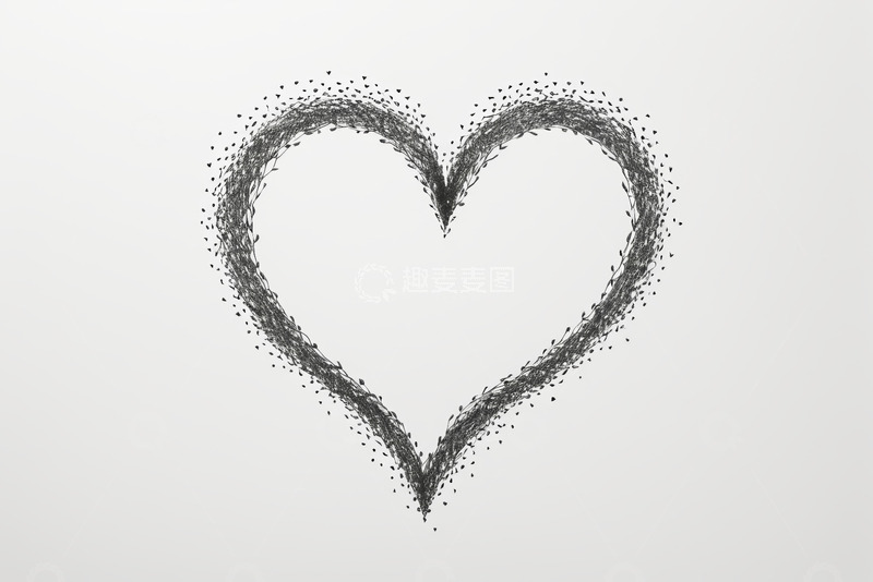 高清大图下载【趣麦麦图】抽象心形图案素材