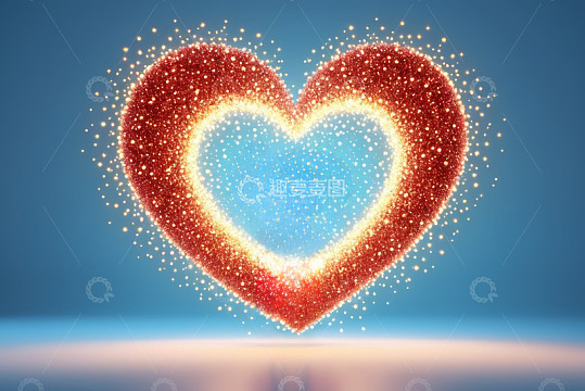 闪耀爱心图案背景素材