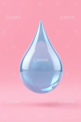 粉色背景蓝色水滴素材