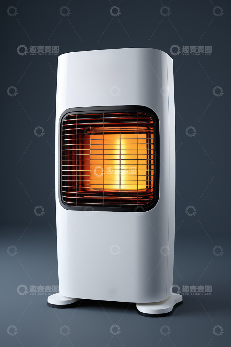 高清大图下载【趣麦麦图】白色电暖器发热特写
