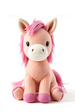 粉色毛绒小马玩具