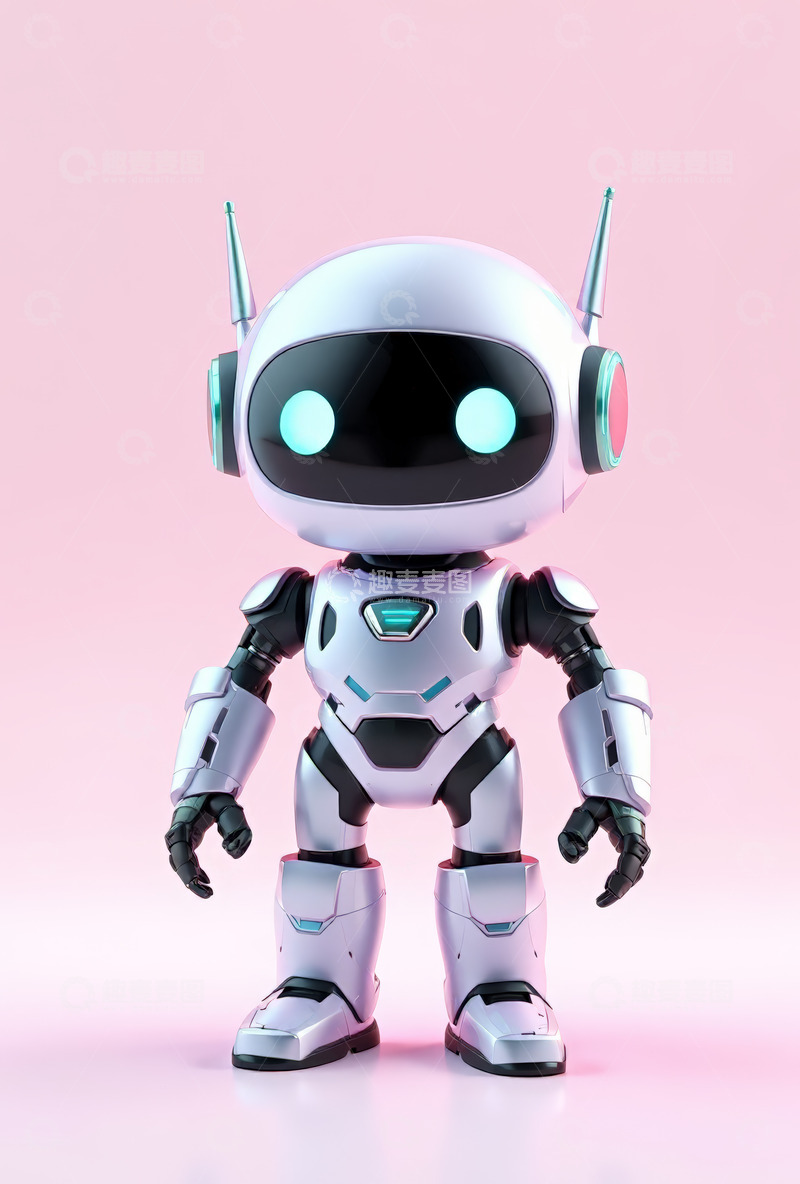 高清大图下载【趣麦麦图】可爱卡通机器人形象素材