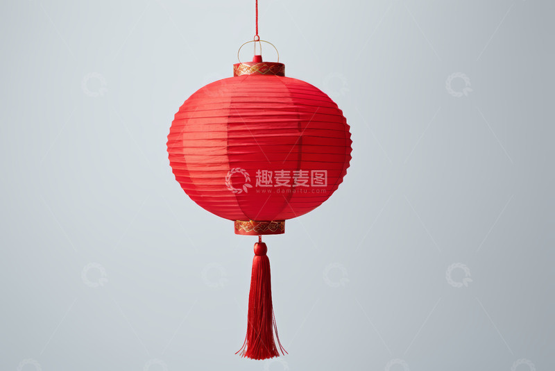 高清大图下载【趣麦麦图】红色中国灯笼悬挂特写