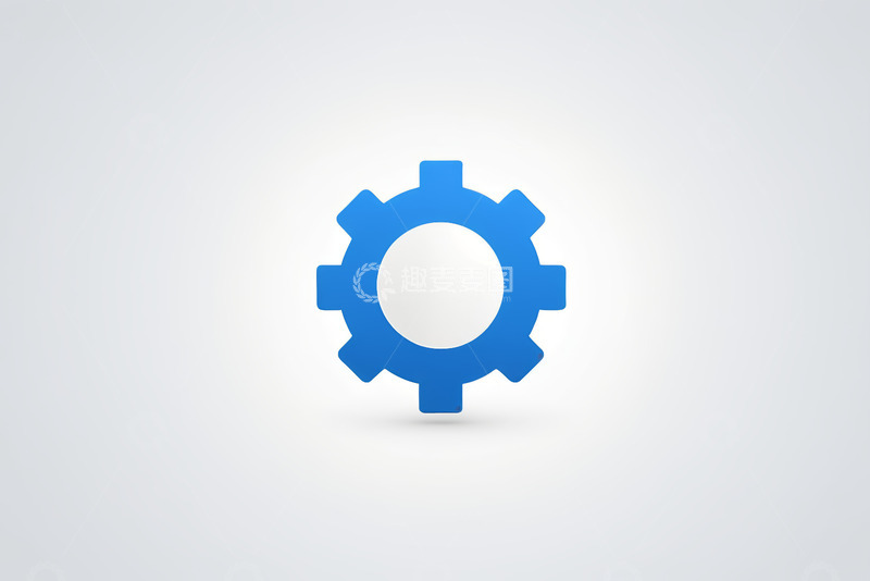 高清大图下载【趣麦麦图】蓝色齿轮图标素材