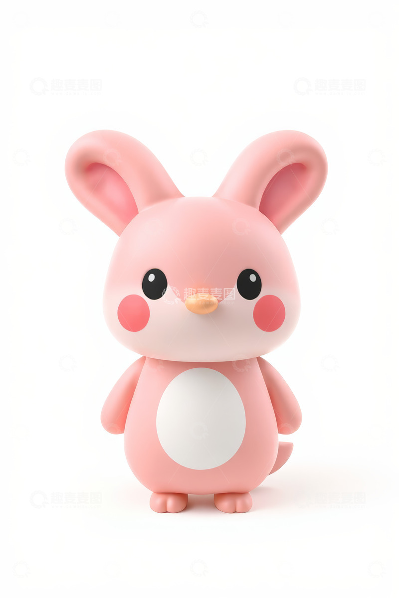 高清大图下载【趣麦麦图】粉色可爱兔子玩偶