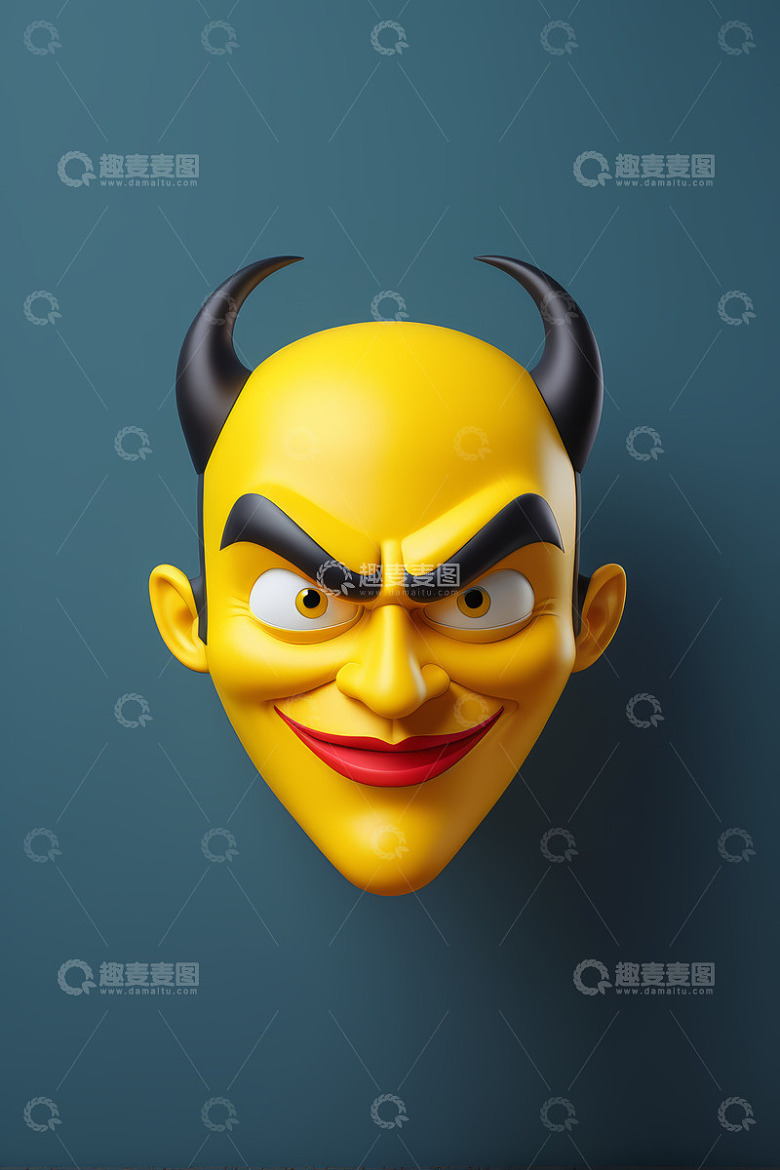 黄色恶魔卡通头像