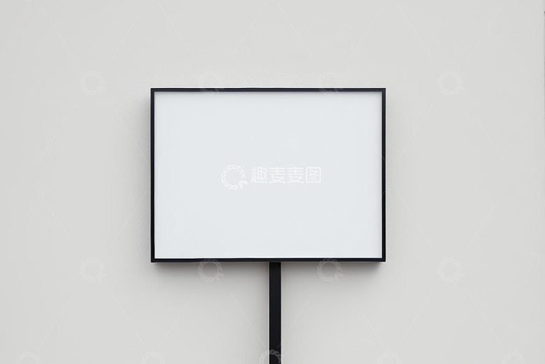 空白立式广告牌展示
