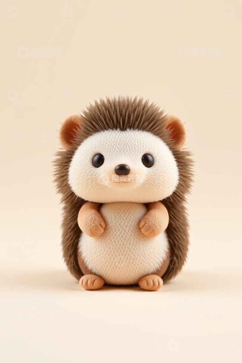 高清大图下载【趣麦麦图】可爱卡通刺猬形象特写