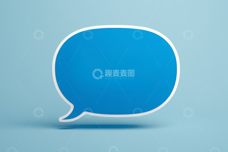 高清大图下载【趣麦麦图】蓝色对话气泡素材