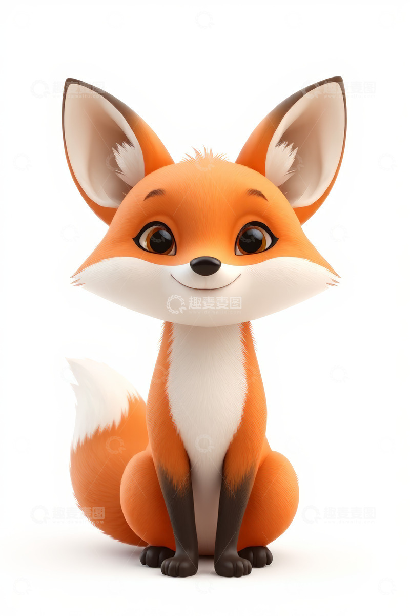 高清大图下载【趣麦麦图】可爱动画狐狸形象素材