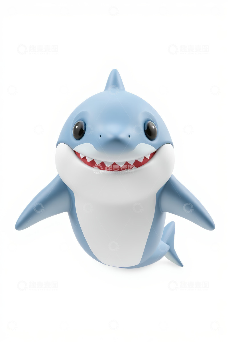 高清大图下载【趣麦麦图】可爱卡通鲨鱼形象