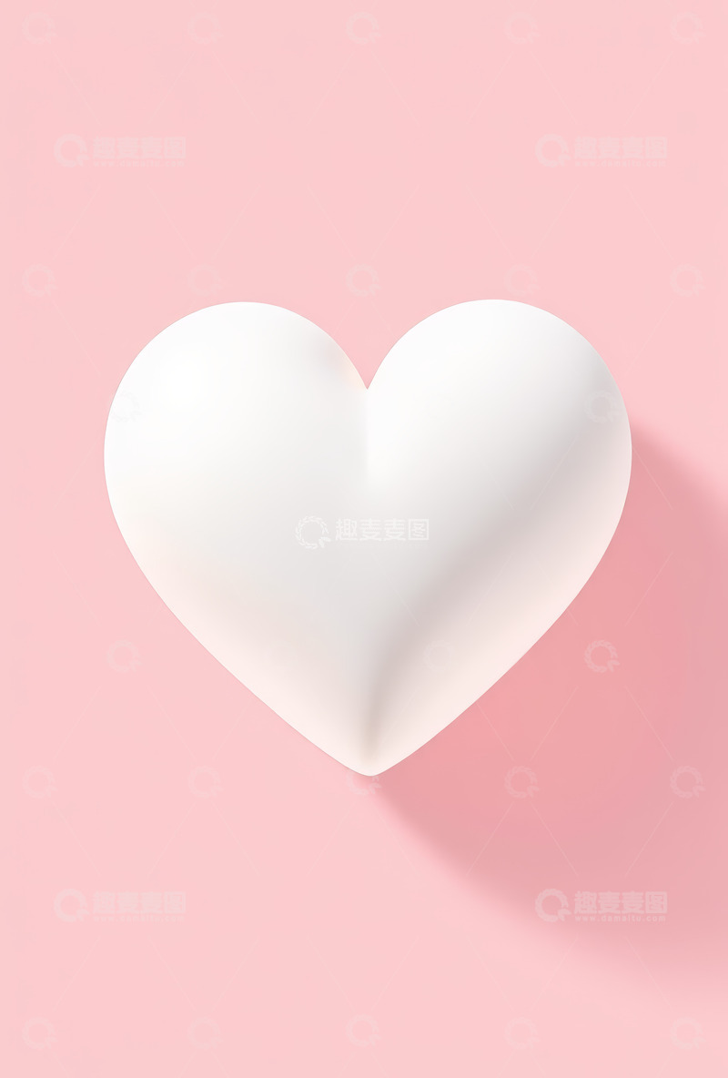 高清大图下载【趣麦麦图】粉色背景上的白色心形图案