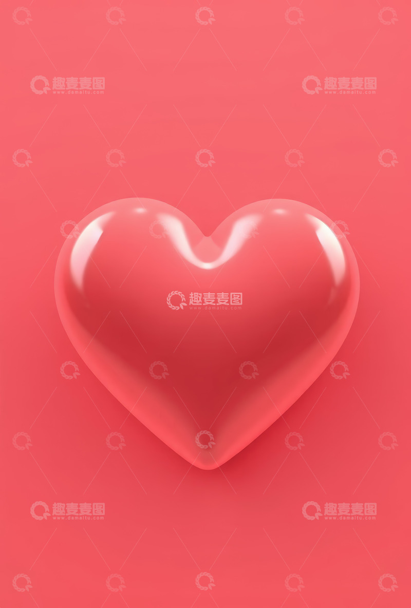 高清大图下载【趣麦麦图】红色心形图案背景