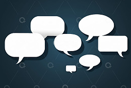 白色聊天对话框设计素材