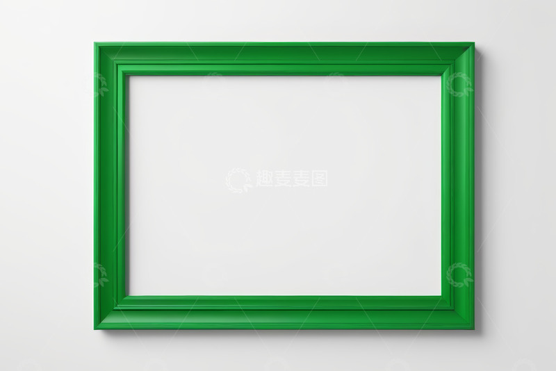 高清大图下载【趣麦麦图】绿色相框装饰图