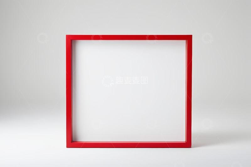 高清大图下载【趣麦麦图】白色背景中的红色方形框架