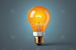 发光灯泡特写素材