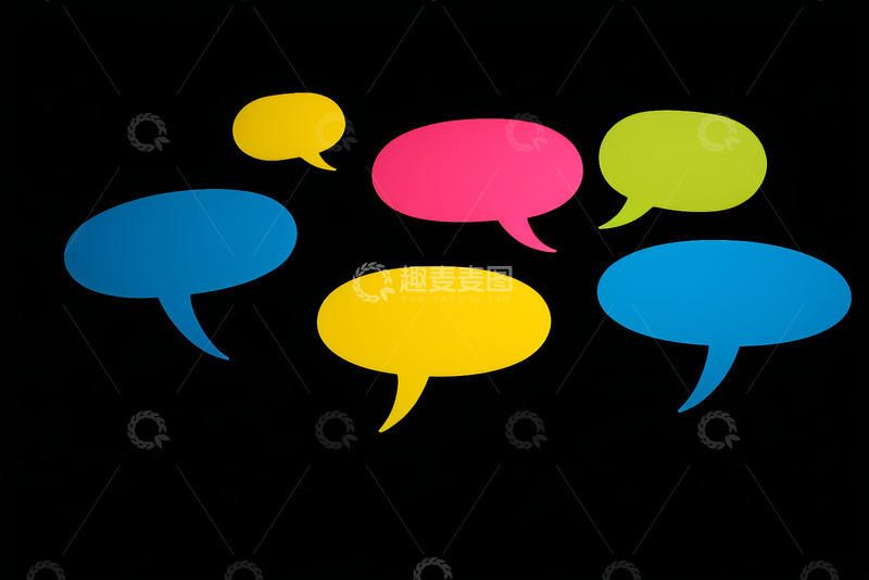 高清大图下载【趣麦麦图】彩色对话气泡素材