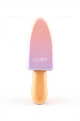 粉色渐变冰淇淋3D模型