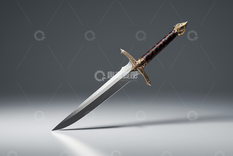 高清大图下载【趣麦麦图】装饰华丽的宝剑展示