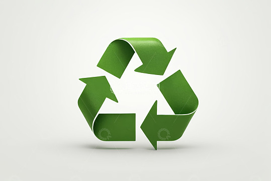 绿色回收符号三维效果图