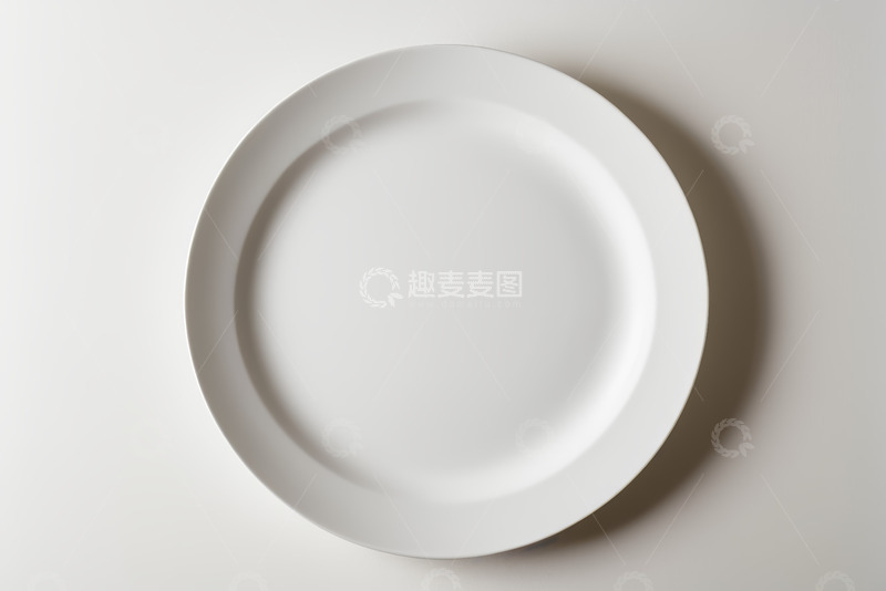 高清大图下载【趣麦麦图】白色空盘子静物特写
