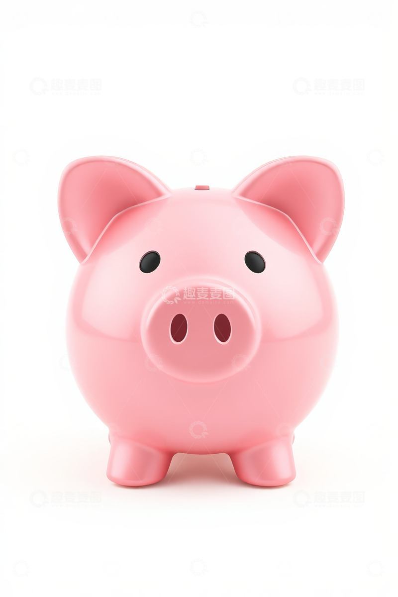高清大图下载【趣麦麦图】粉色小猪存钱罐特写