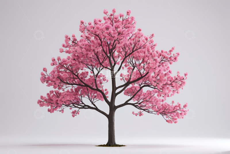 高清大图下载【趣麦麦图】盛开的粉色樱花树